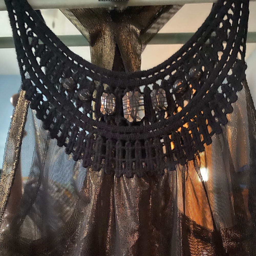 Free People Sheer Crochet Neck Halter - Picture 2 of 3